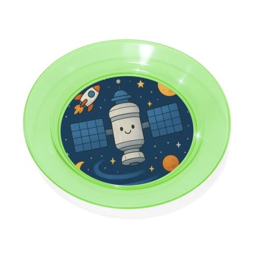 Prato Acrílico Personalizado Festa Estação Espacial