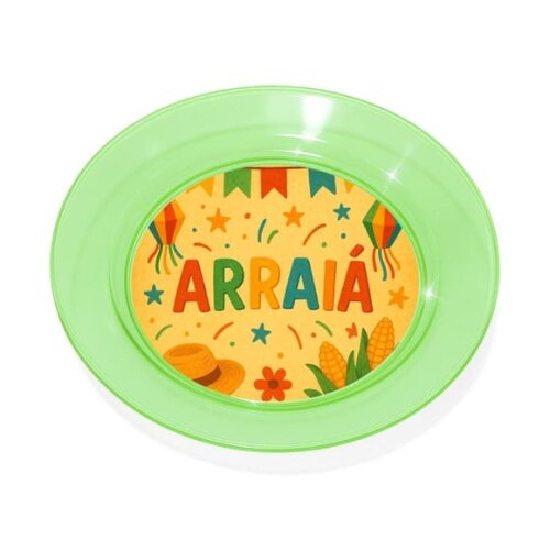 Prato Acrílico Personalizado Festa Festa Junina Arraiá