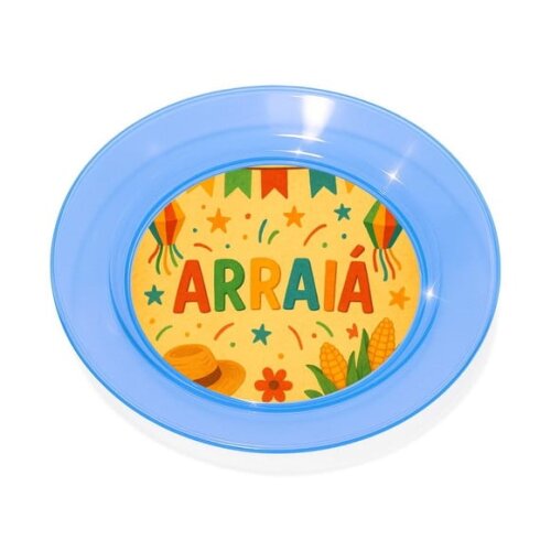 Prato Acrílico Personalizado Festa Festa Junina Arraiá