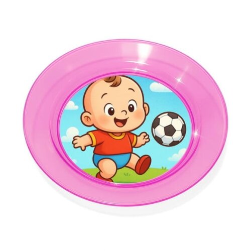 Prato Acrílico Personalizado Festa Futebol Baby
