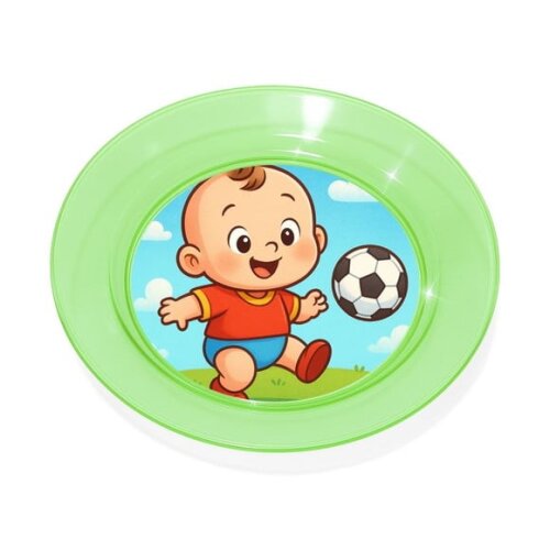 Prato Acrílico Personalizado Festa Futebol Baby