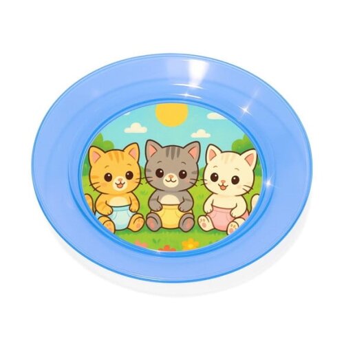 Prato Acrílico Personalizado Festa Gatinhos Baby