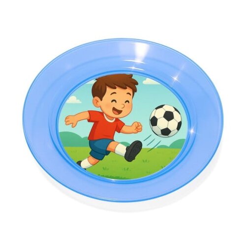 Prato Acrílico Personalizado Festa Jogador de Futebol