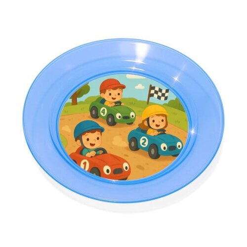 Prato Acrílico Personalizado Festa Kart Infantil