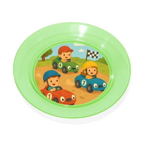 Prato Acrílico Personalizado Festa Kart Infantil