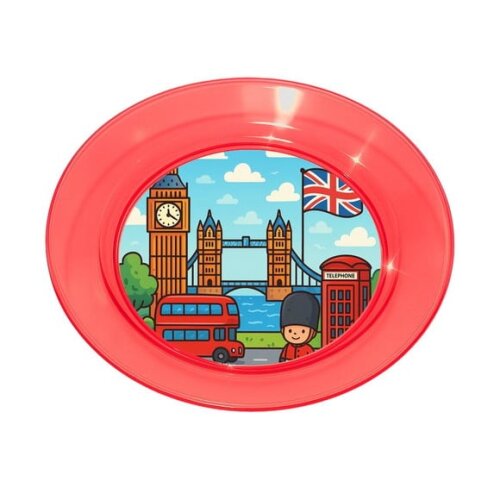 Prato Acrílico Personalizado Festa Londres