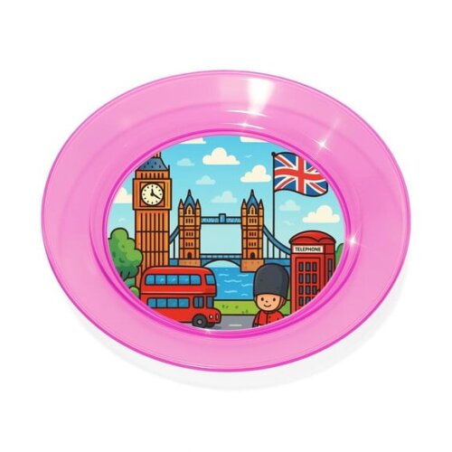 Prato Acrílico Personalizado Festa Londres