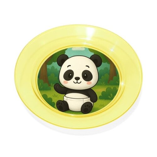 Prato Acrílico Personalizado Festa Panda Baby
