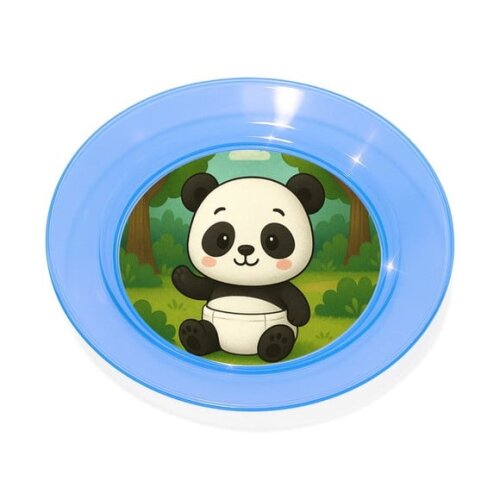 Prato Acrílico Personalizado Festa Panda Baby