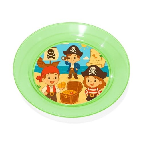 Prato Acrílico Personalizado Festa Piratas