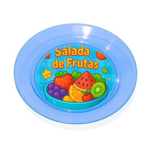 Prato Acrílico Personalizado Festa Salada de Frutas