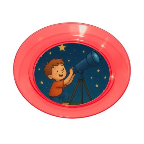 Prato Acrílico Personalizado Festa Telescópio Kids