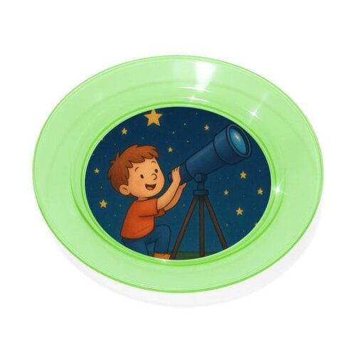 Prato Acrílico Personalizado Festa Telescópio Kids