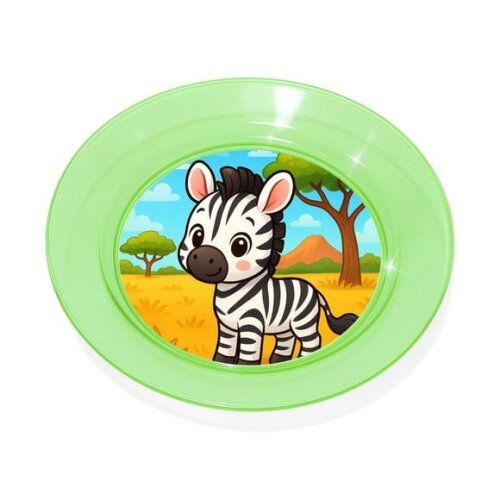 Prato Acrílico Personalizado Festa Zebra Baby