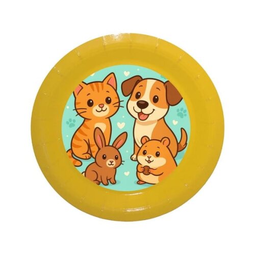 Prato de Papel Personalizado Animais de Estimação