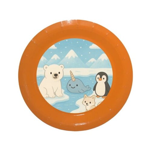 Prato de Papel Personalizado Animais do Ártico