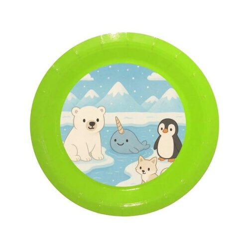 Prato de Papel Personalizado Animais do Ártico