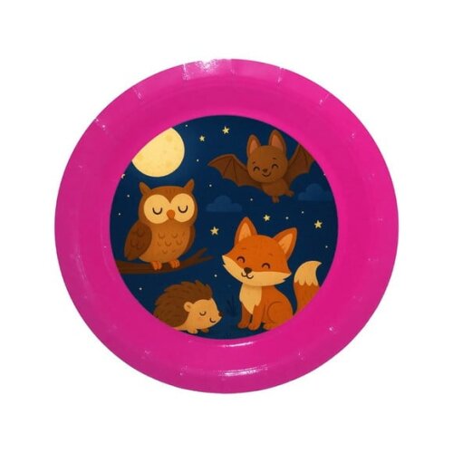Prato de Papel Personalizado Animais Noturnos