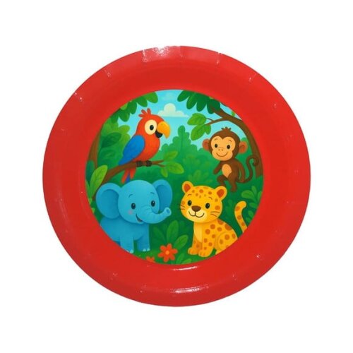 Prato de Papel Personalizado Animais Tropicais