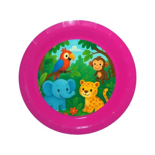 Prato de Papel Personalizado Animais Tropicais