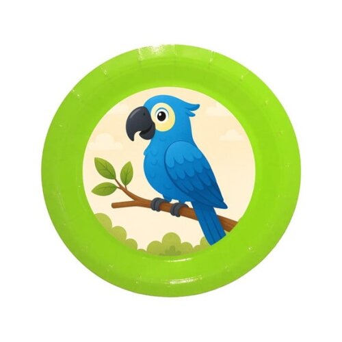 Prato de Papel Personalizado Arara Azul