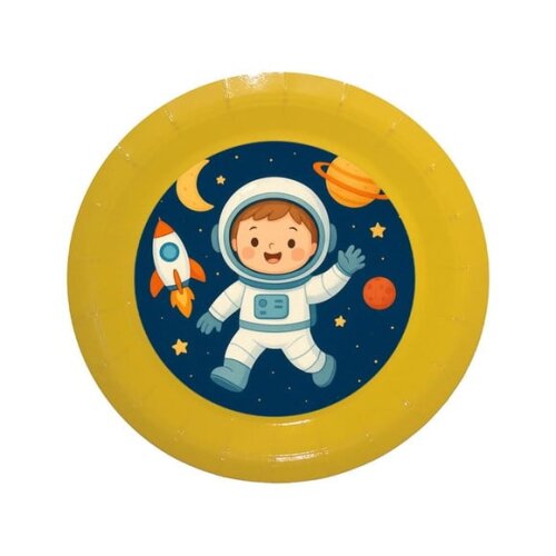 Prato de Papel Personalizado Astronauta