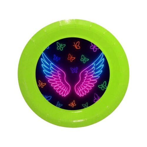 Prato de Papel Personalizado Asas Neon