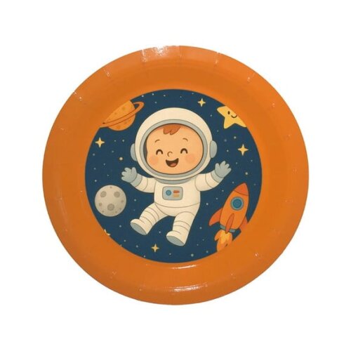 Prato de Papel Personalizado Astronauta Baby