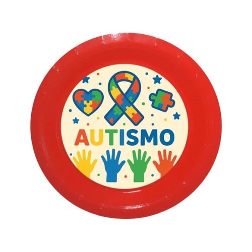Prato de Papel Personalizado Autismo