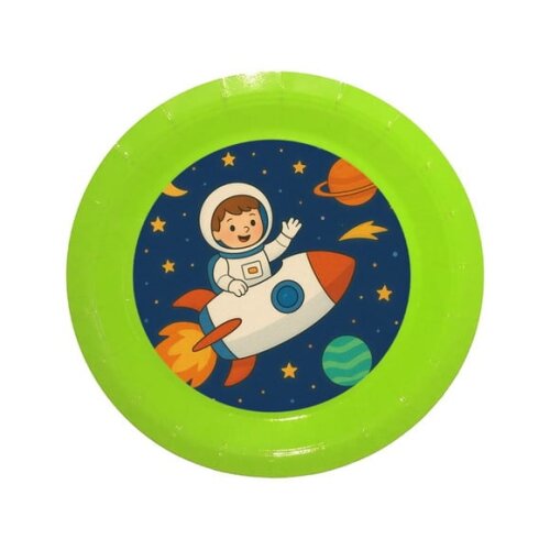 Prato de Papel Personalizado Aventura Espacial