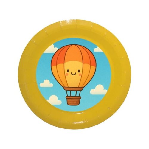 Prato de Papel Personalizado Balão de Ar Quente