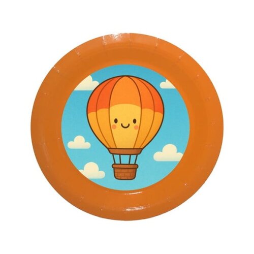 Prato de Papel Personalizado Balão de Ar Quente