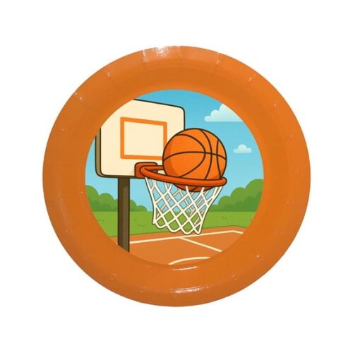 Prato de Papel Personalizado Basquete