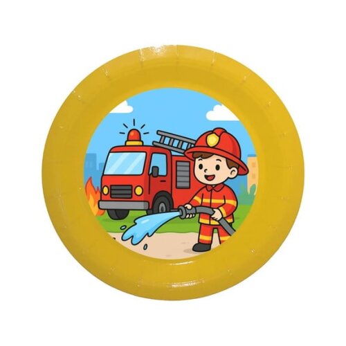 Prato de Papel Personalizado Bombeiros
