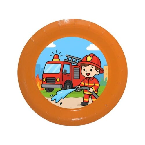 Prato de Papel Personalizado Bombeiros