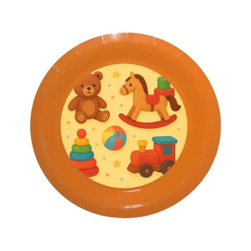 Prato de Papel Personalizado Brinquedos Clássicos