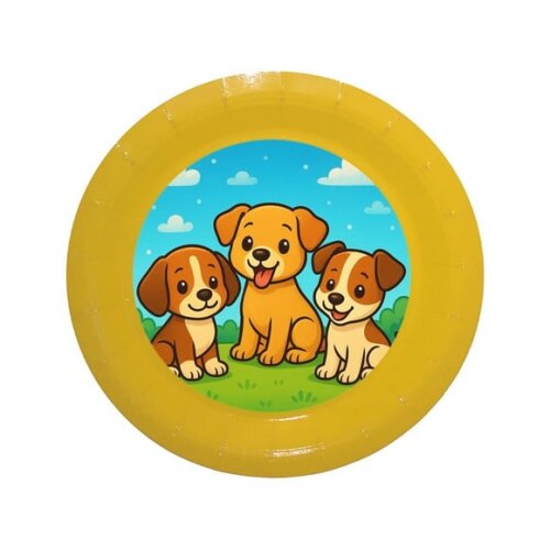 Prato de Papel Personalizado Cachorrinhos
