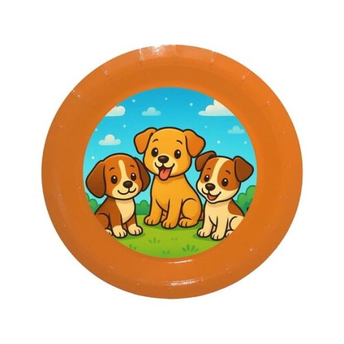 Prato de Papel Personalizado Cachorrinhos