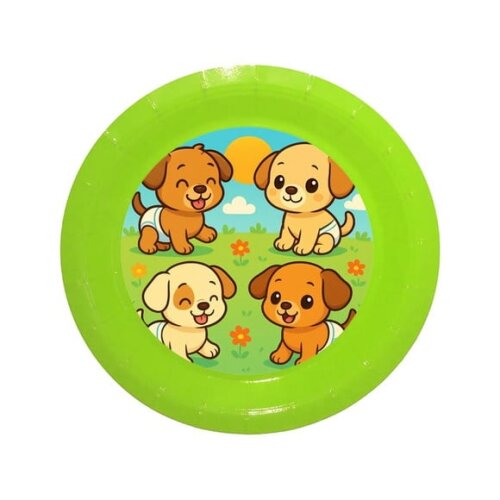 Prato de Papel Personalizado Cachorrinhos Baby