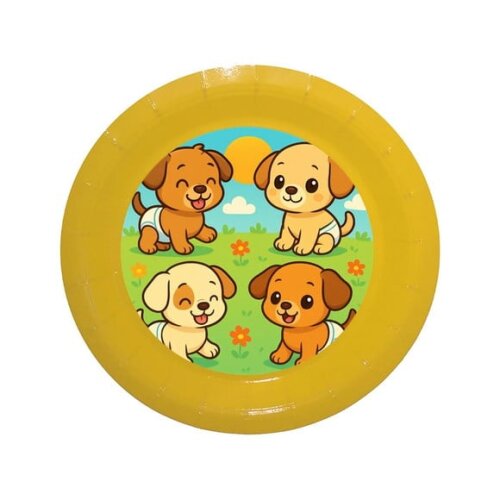 Prato de Papel Personalizado Cachorrinhos Baby