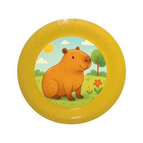 Prato de Papel Personalizado Capivara