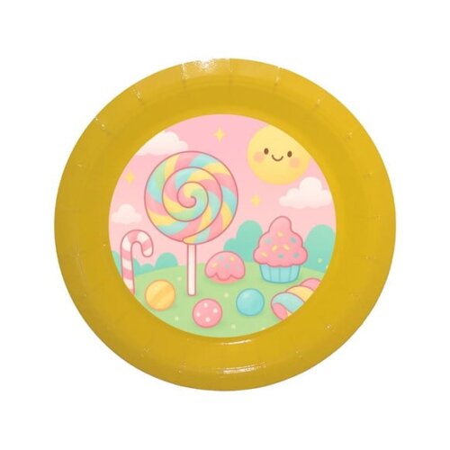 Prato de Papel Personalizado Candy Color
