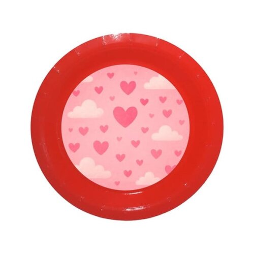 Prato de Papel Personalizado Céu Rosa