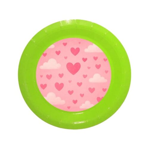 Prato de Papel Personalizado Céu Rosa