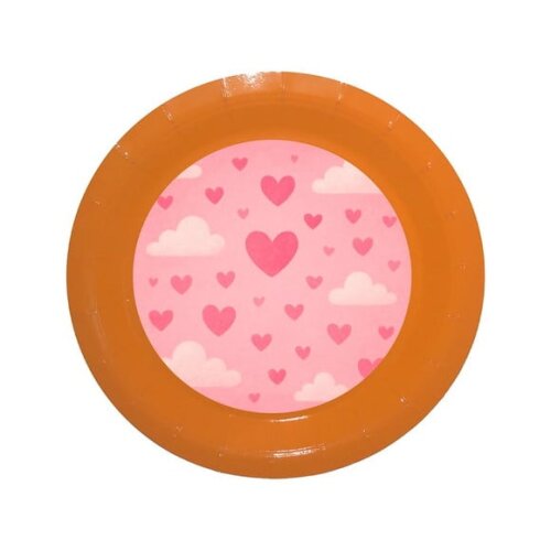 Prato de Papel Personalizado Céu Rosa
