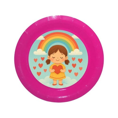 Prato de Papel Personalizado Chuva de Amor