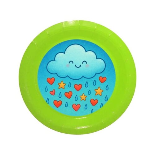 Prato de Papel Personalizado Chuva de Bênçãos