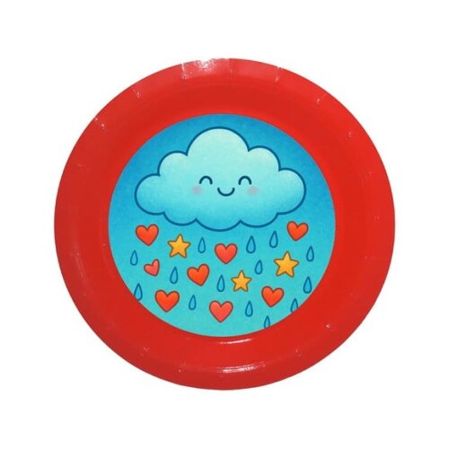Prato de Papel Personalizado Chuva de Bênçãos
