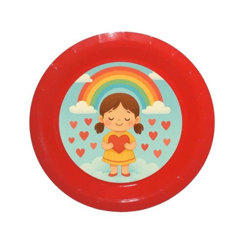 Prato de Papel Personalizado Chuva de Amor