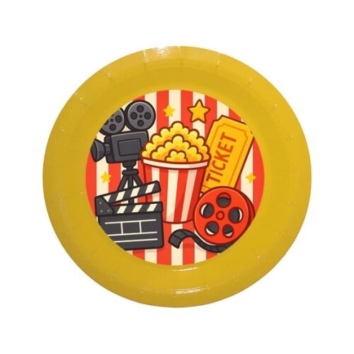 Prato de Papel Personalizado Cinema